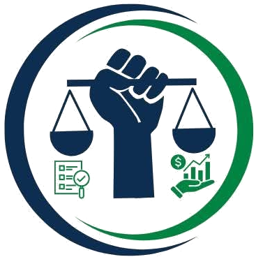 Tax & VAT Associates logo — scales of justice with tax and finance icons